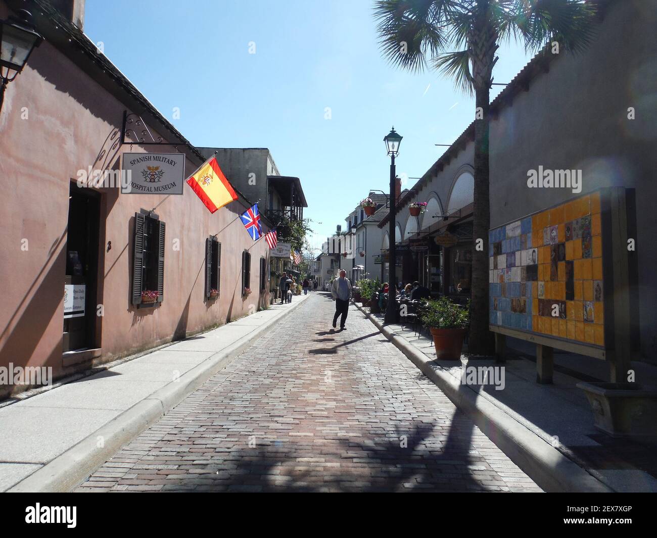 Aviles Street in St. Augustine ist die älteste Straße in den Vereinigten Staaten. (Foto von Josh Noel/Chicago Tribune/TNS) *** Bitte nutzen Sie die Gutschrift aus dem Kreditfeld *** Stockfoto