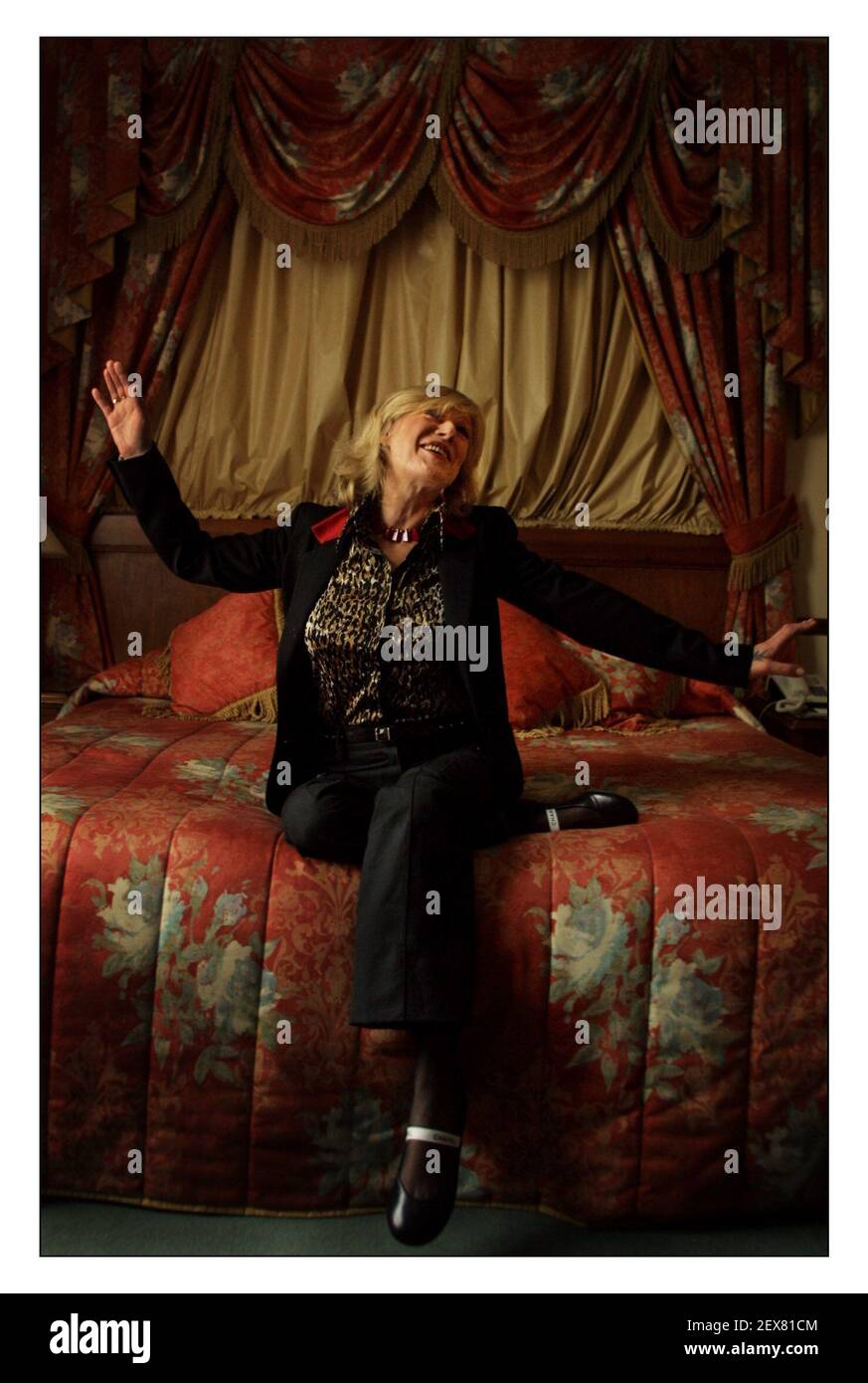 Marianne Faithfull fotografiert in London.pic David Sandison 21/2/2002 Stockfoto