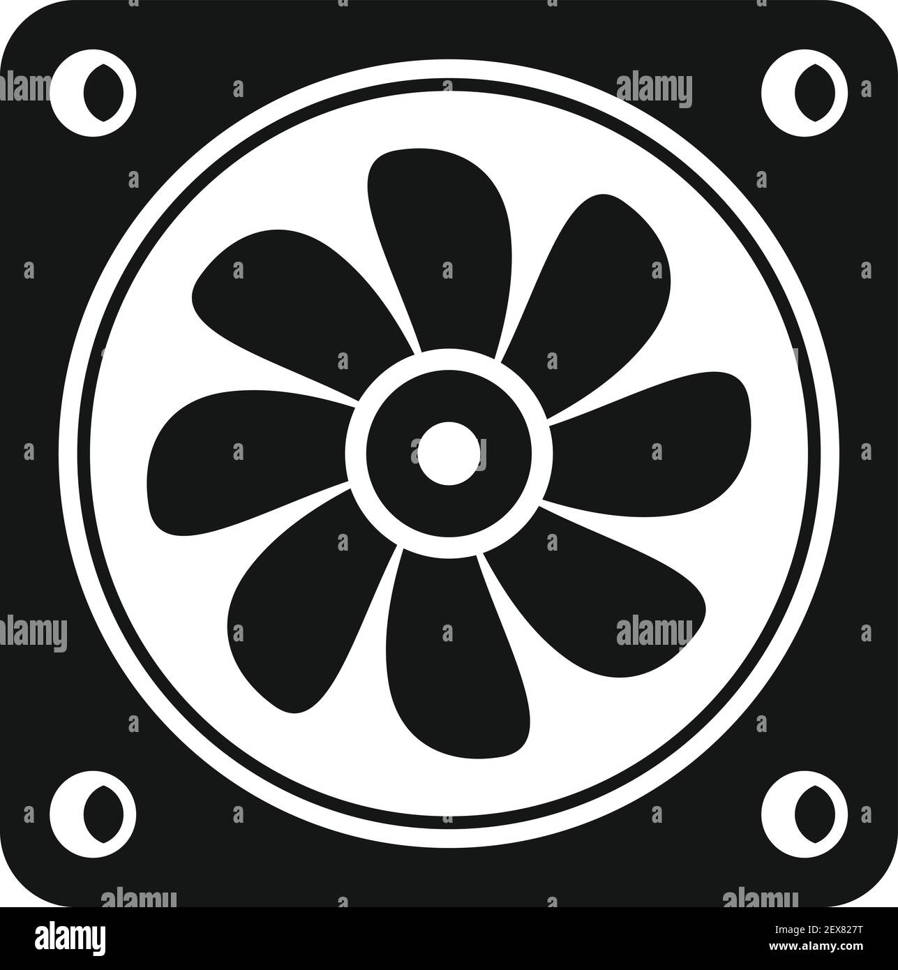 Symbol für Belüftungsventilator, einfacher Style Stock Vektor