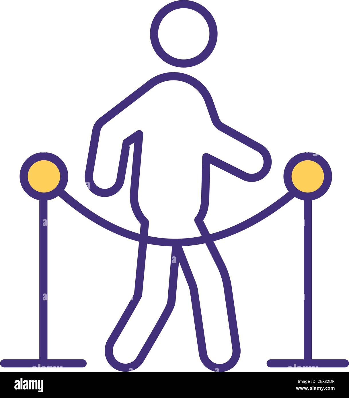 RGB-Farbsymbol für eingeschränkten Bereich eingeben Stock Vektor