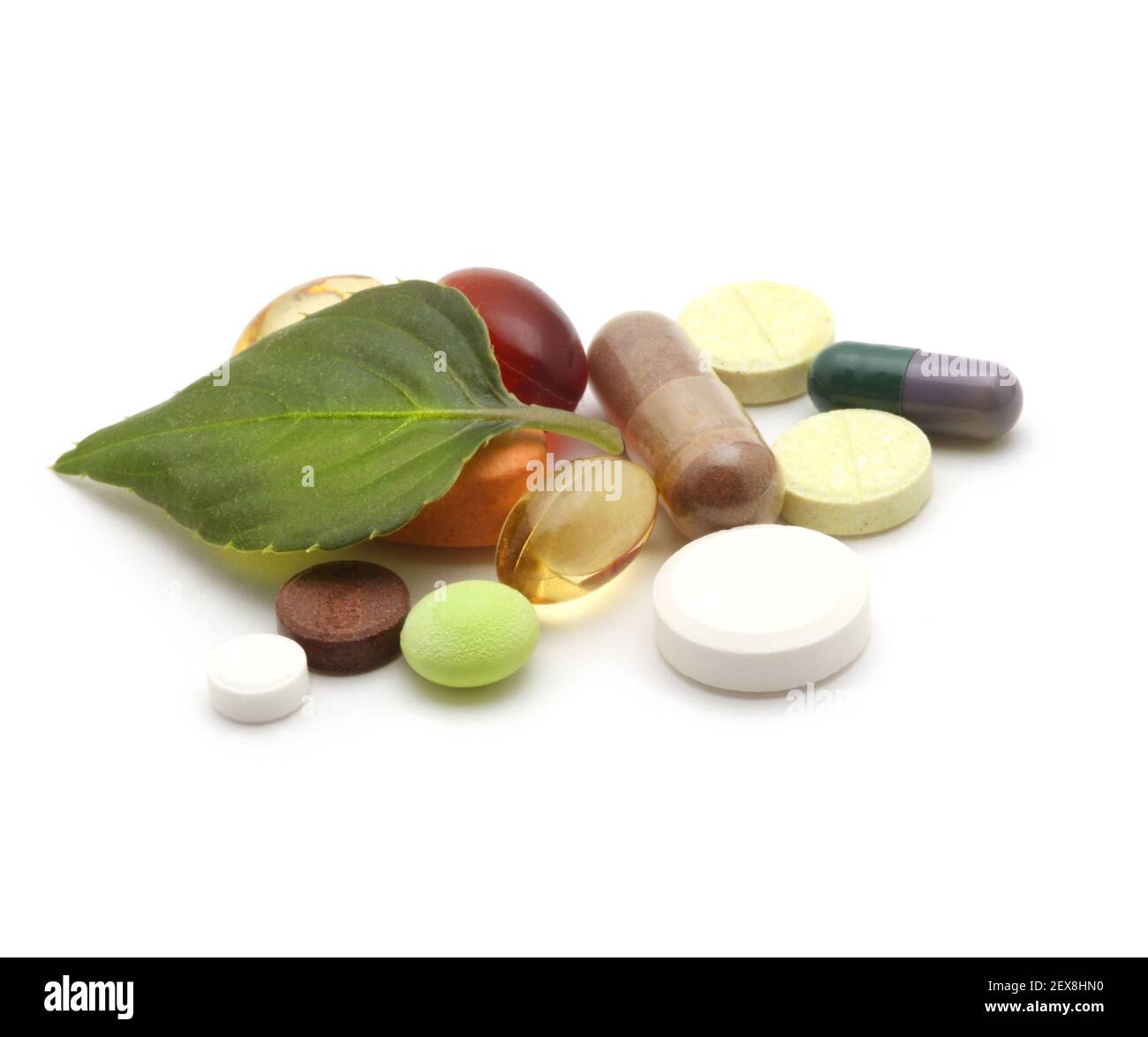 Vitamine Pillen und Tabletten Stockfoto