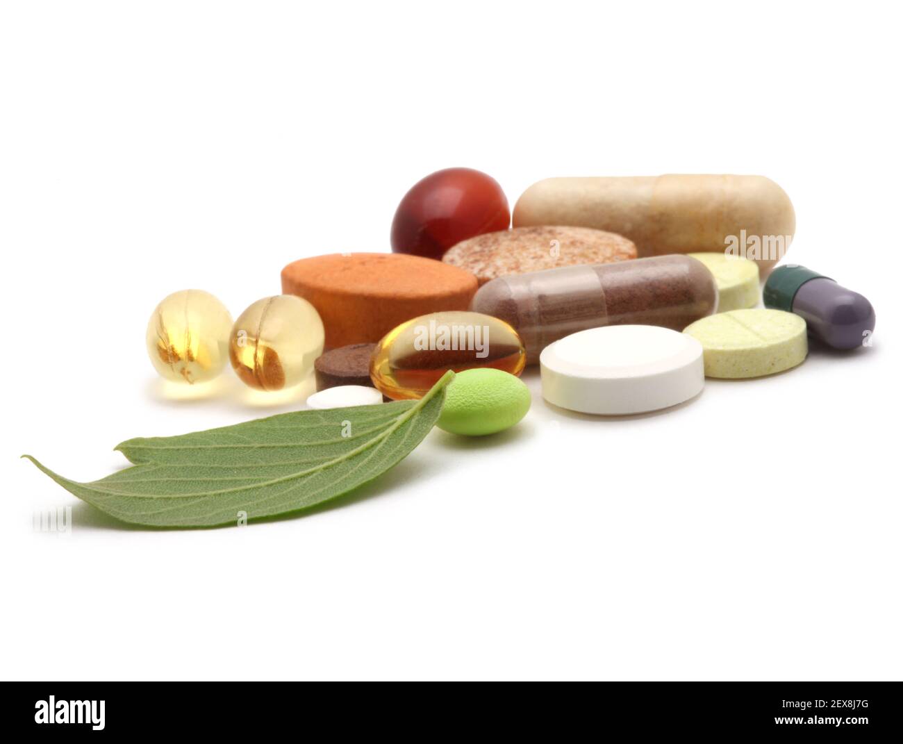 Vitamine Pillen und Tabletten Stockfoto