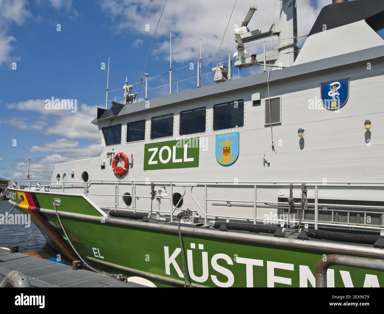 Glueckstadt Zollschiff der deutschen Küste Stockfoto