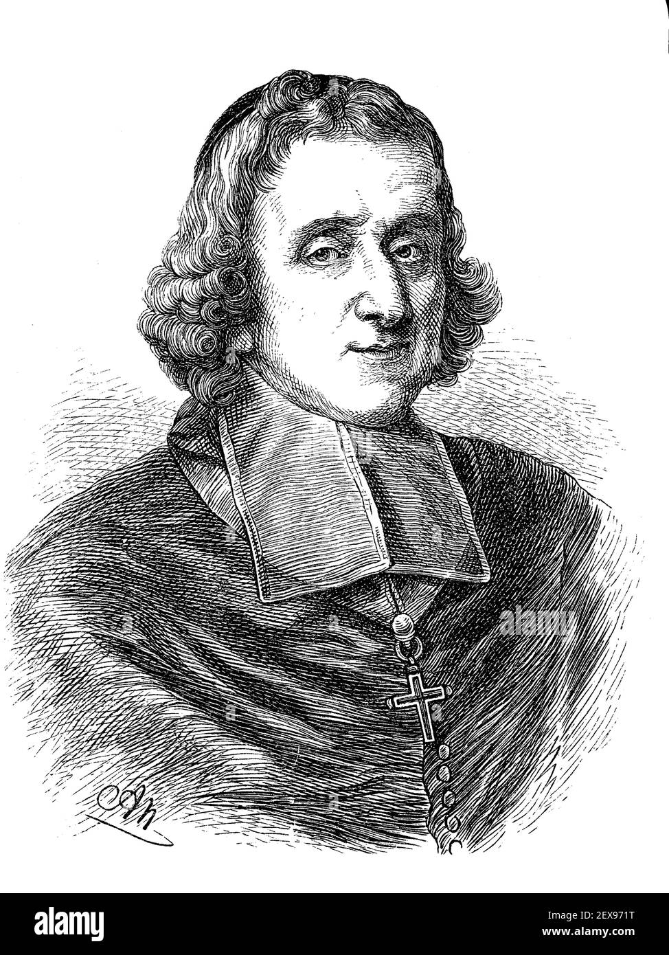 Francois de Salignac de La Mothe-Fenelon, 6. August 1651 - 7. Januar 1715, französischer Erzbischof und Schriftsteller / Francois de Salignac de La Mothe-Fenelon, 6. 1651. Bis 7. August. Januar 1715, ein französischer Erzbischof und Schriftsteller, Historisch, historisch, digital verbesserte Reproduktion eines Originals aus dem 19th. Jahrhundert / digitale Produktion einer Originalvorlage aus dem 19. Jahrhundert, Stockfoto