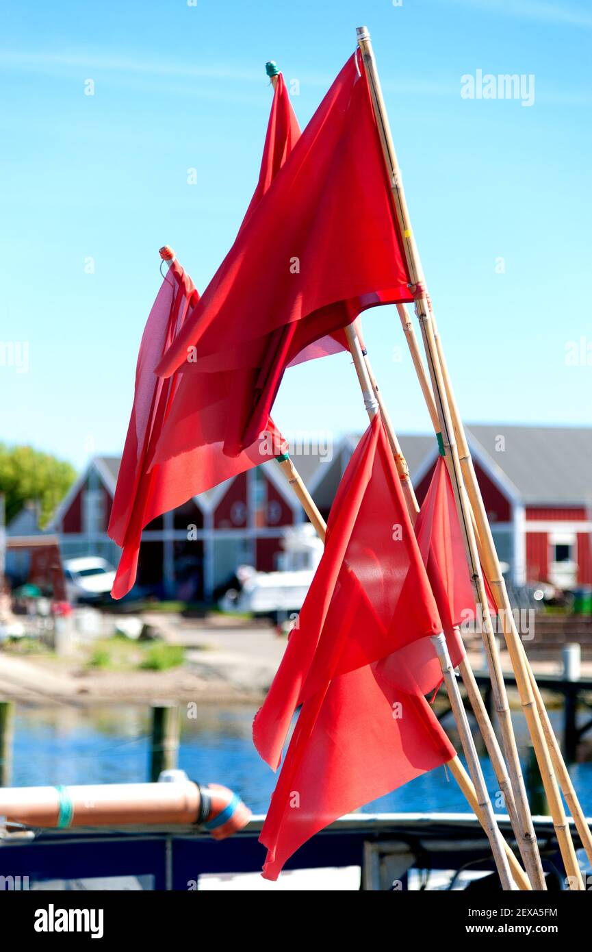 Fischerhafen in Langeland, Dänemark. Stockfoto