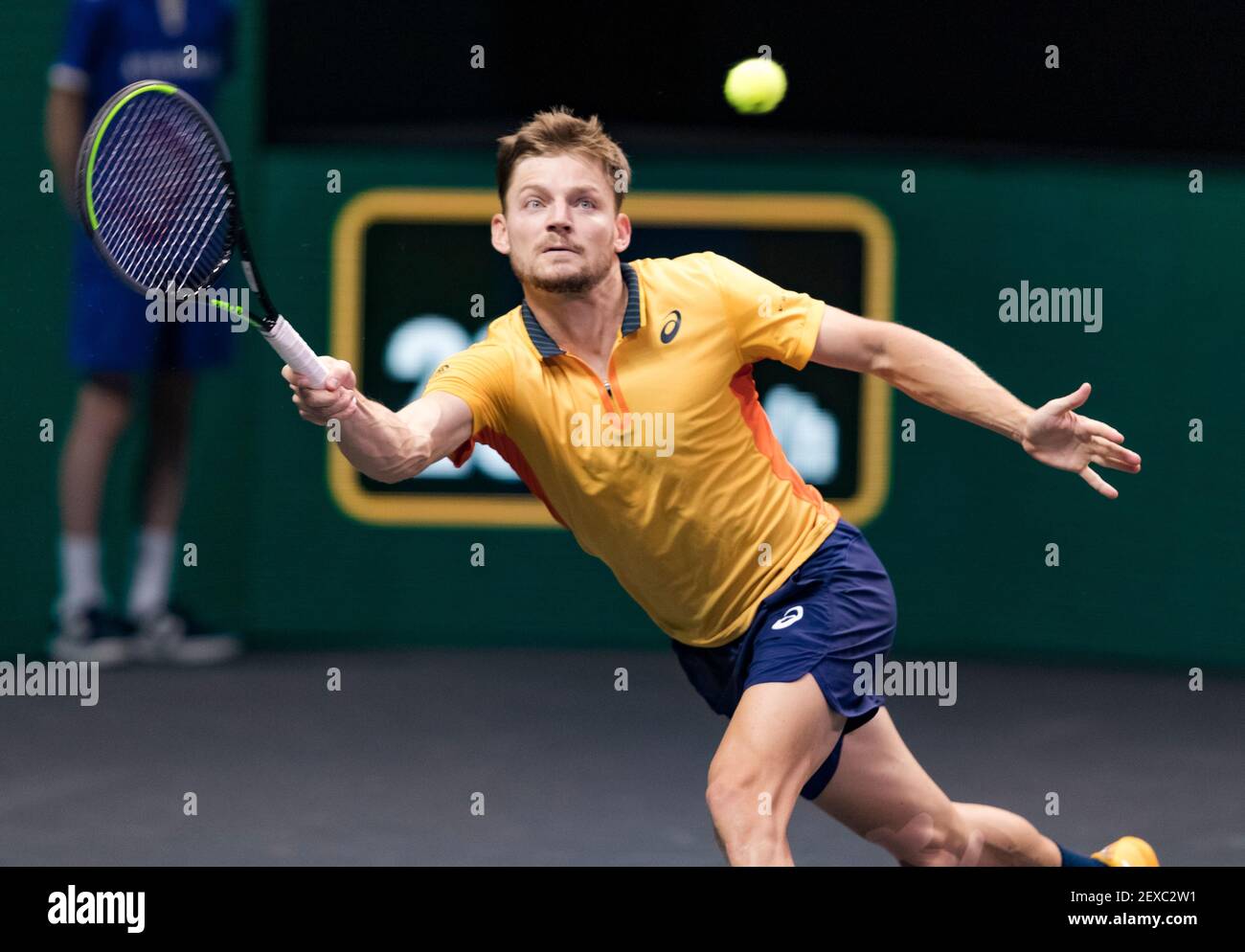 Rotterdam, Niederlande, 4. märz 2021, ABNAMRO World Tennis Tournament, Ahoy, zweite Runde: David Goffin (Bel). Foto: www.tennisimages.com/ Stockfoto