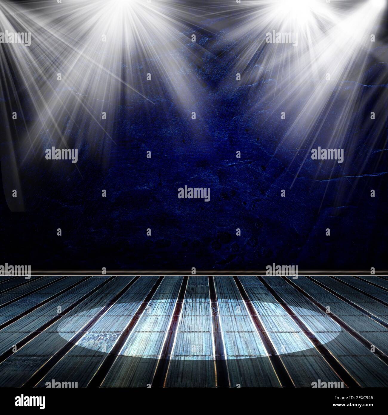 Hintergrund im modernen Stil. Interieur mit einem Projektor beleuchtet Stockfoto