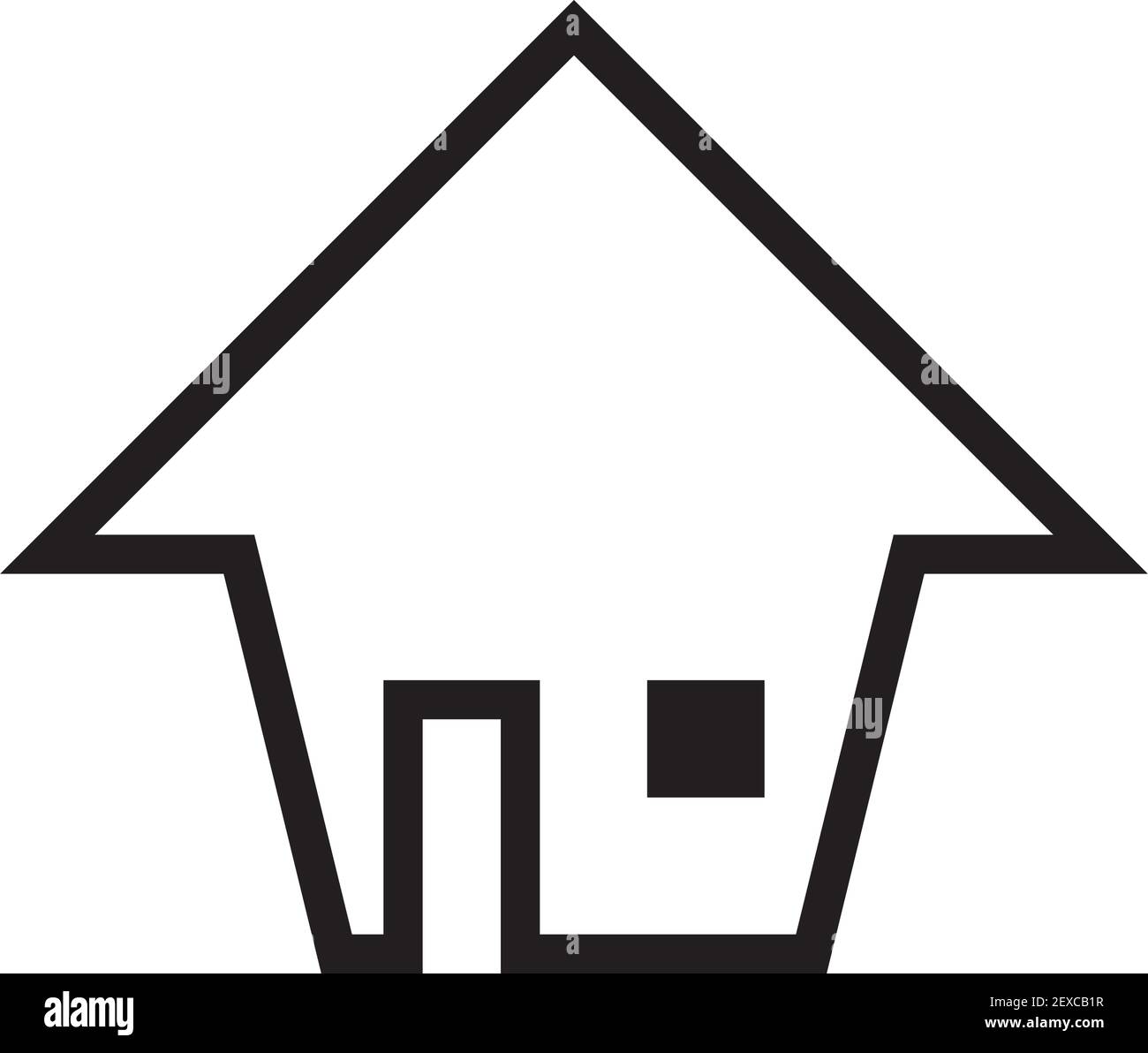 Haus Symbol Vektor-Symbol in einer flachen Farbe Glyphe Piktogramm Abbildung Stock Vektor