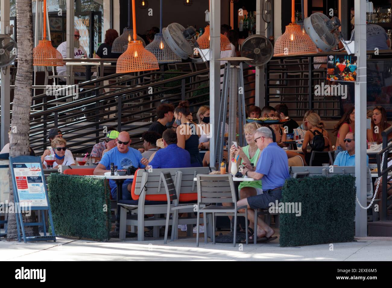 Frühlingsferien 2021 auf Fort Lauderdale Beach Stockfoto