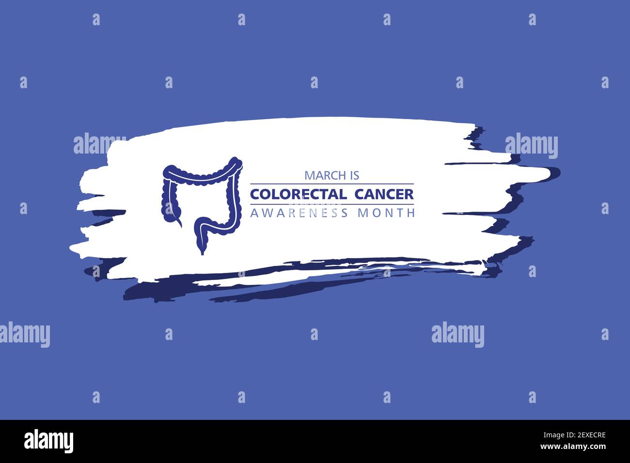 Vektor-Illustration des Darmkrebsbewußtseins Monat beobachtet im März Jedes Jahr Stock Vektor