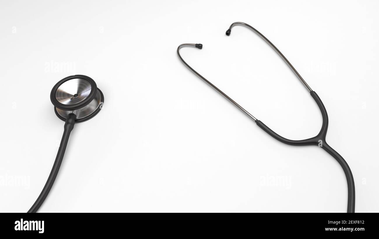Isolierte Stethoskop Stockfoto