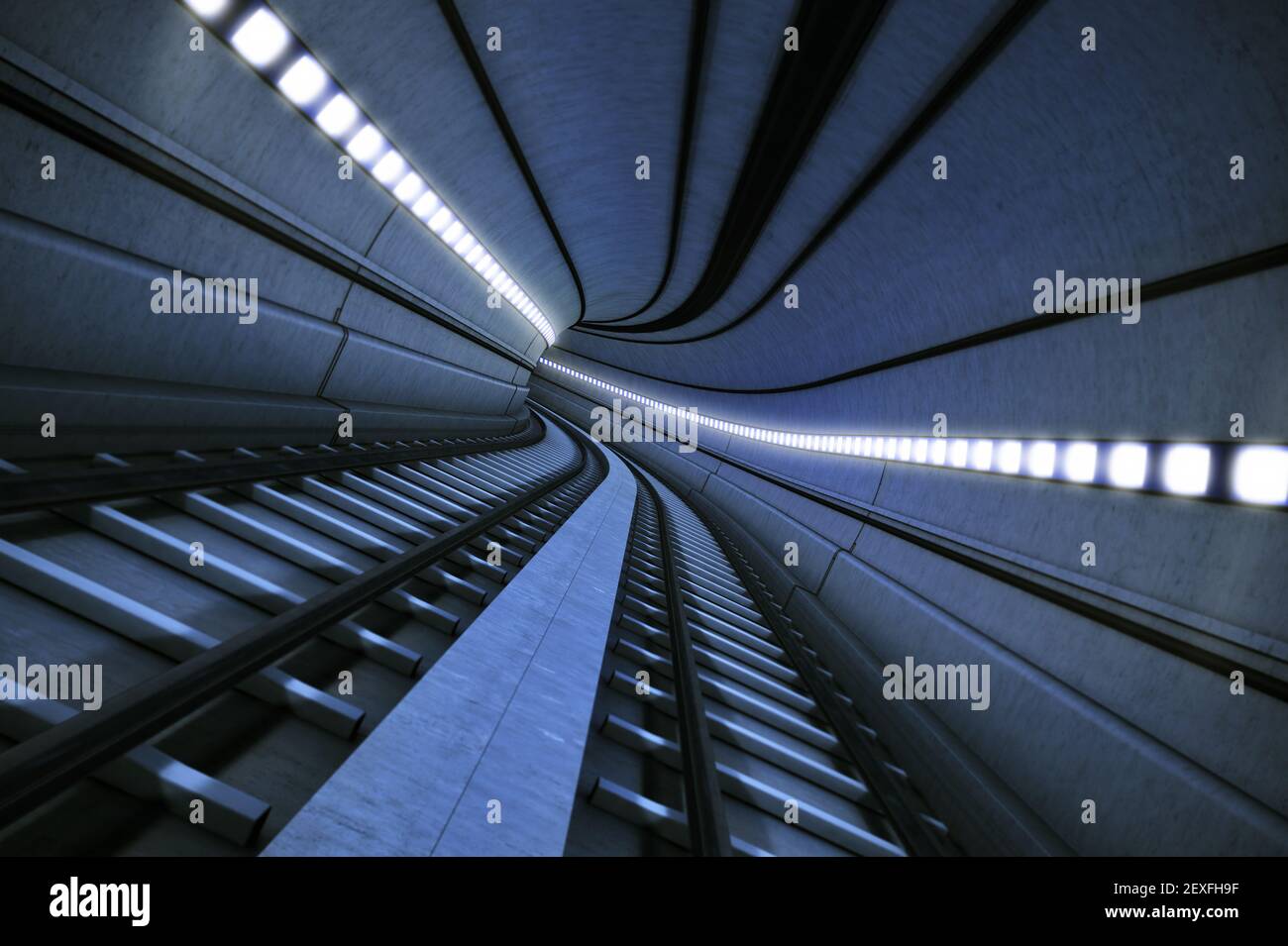 Eisenbahntunnel Stockfoto