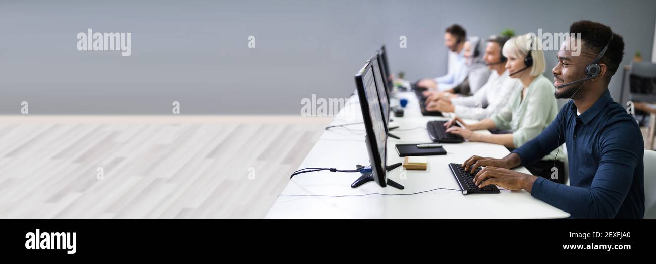Kundendienstteam Und -Agenten Stockfoto