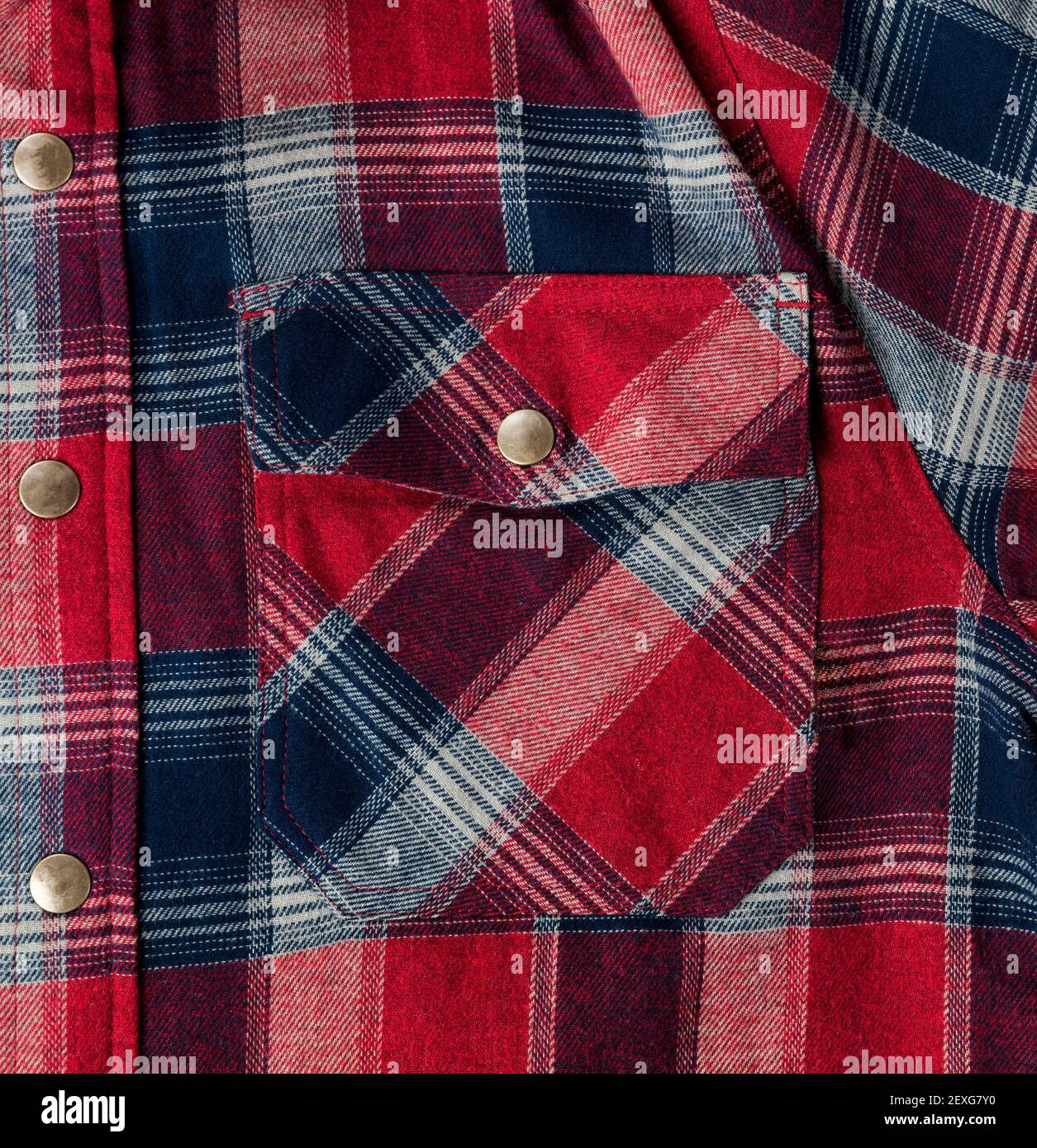 Gefüllter Rahmen kariertes Hemd für Vatertag Konzept Hintergrund Stockfoto