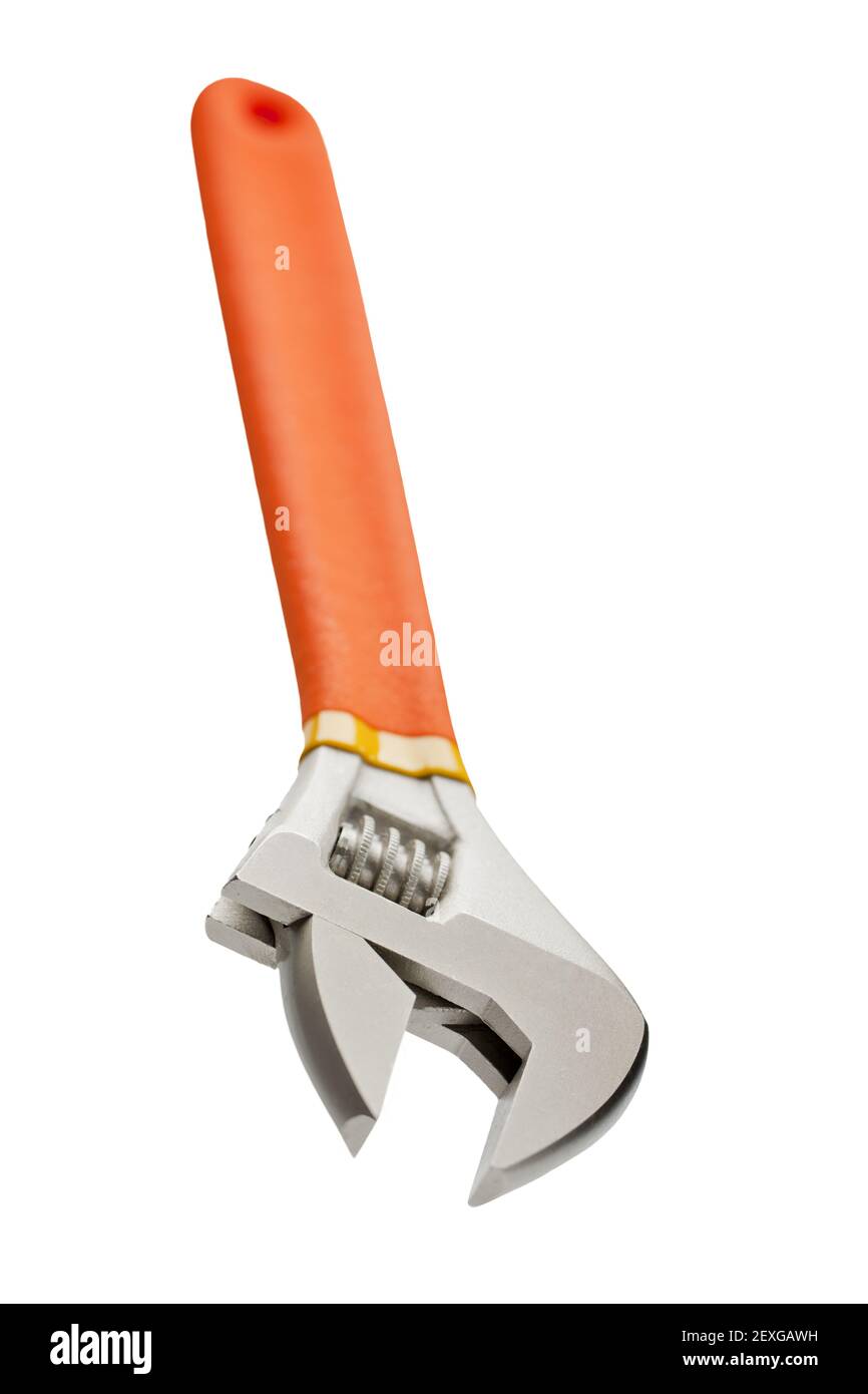 Nahaufnahme eines Schraubenschlüssels Stockfoto