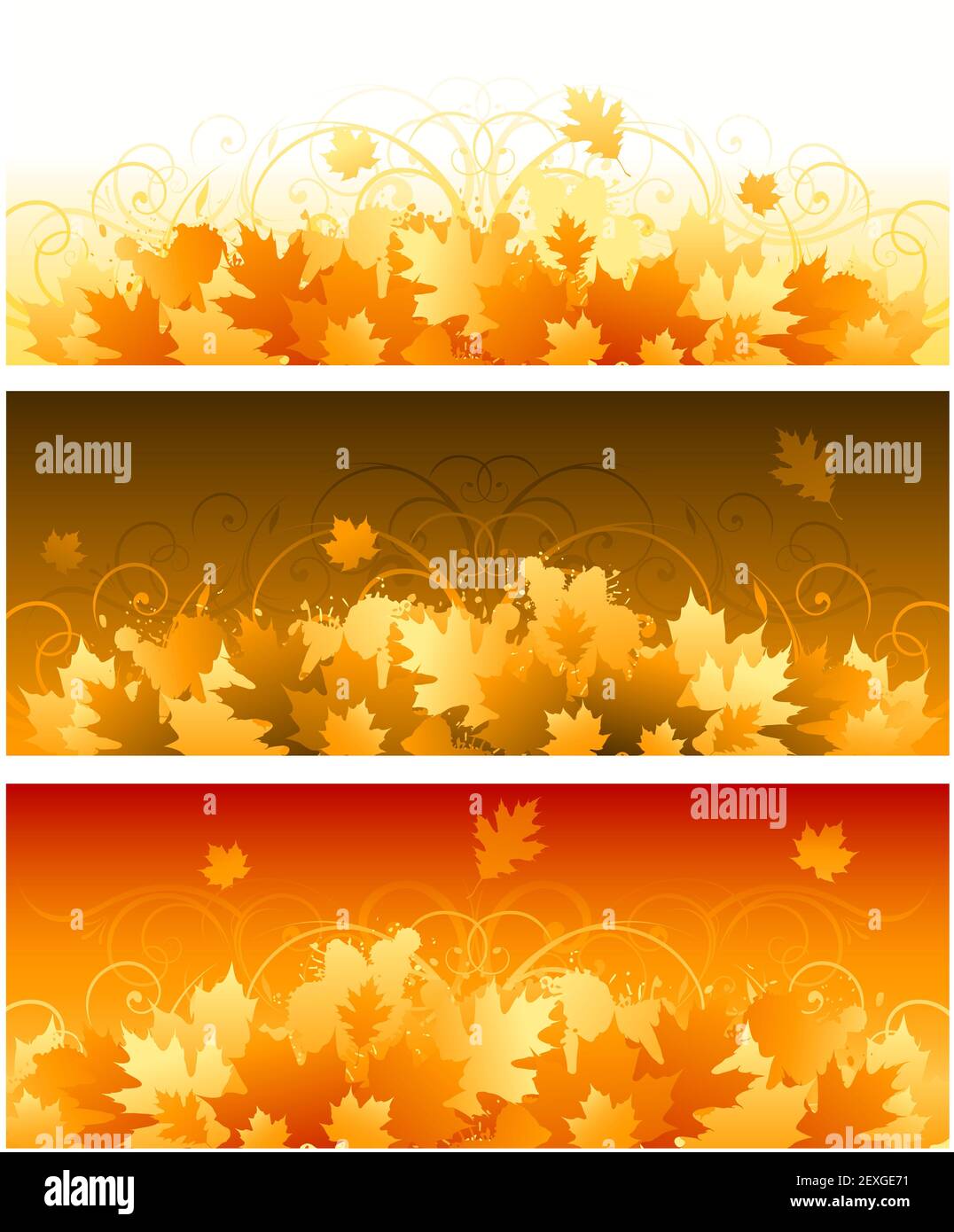 Dekorative wirbelnden Herbst design Stockfoto