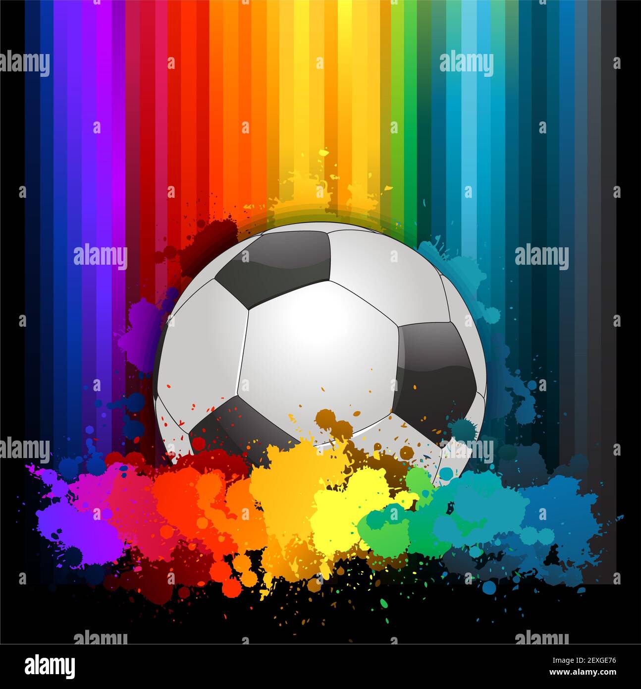 Abstrakt bunten Fußball Hintergrund Stockfoto