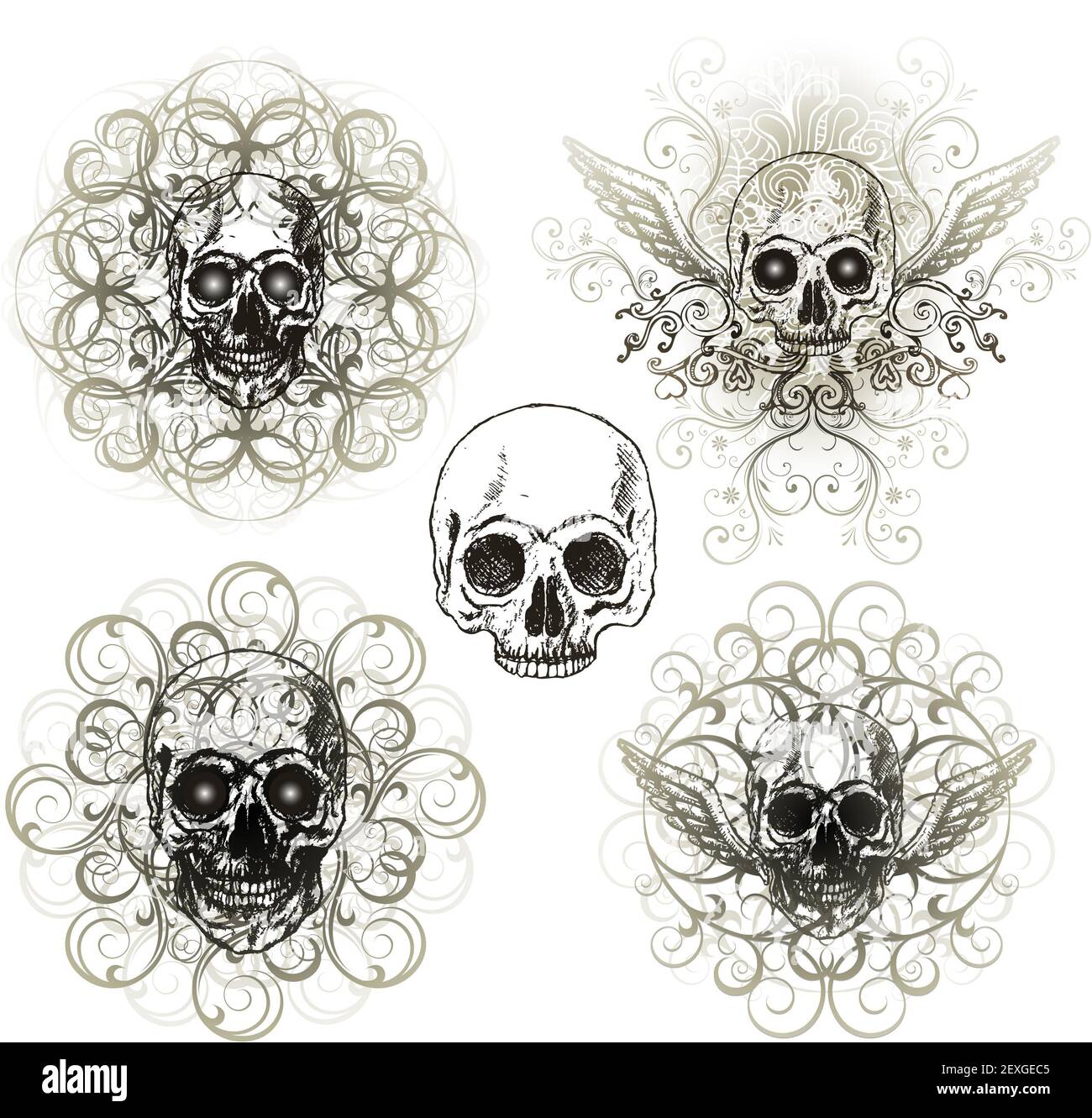 Skull tattoo design -Fotos und -Bildmaterial in hoher Auflösung – Alamy