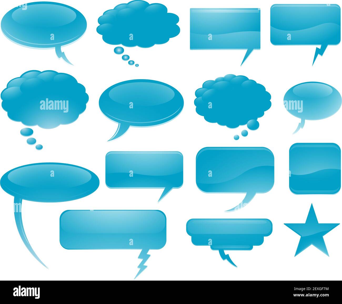 Rede-Bubble-Kollektion Stockfoto