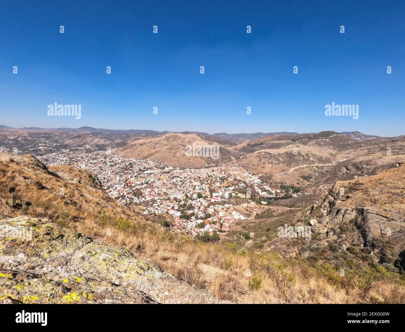 Schöne Aussicht über Guanajuato City, Guanajuato State, Mexiko Stockfoto