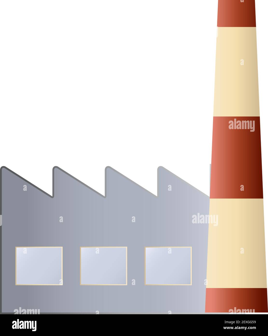 Vektorbild des industriellen Gebäudes Stockfoto