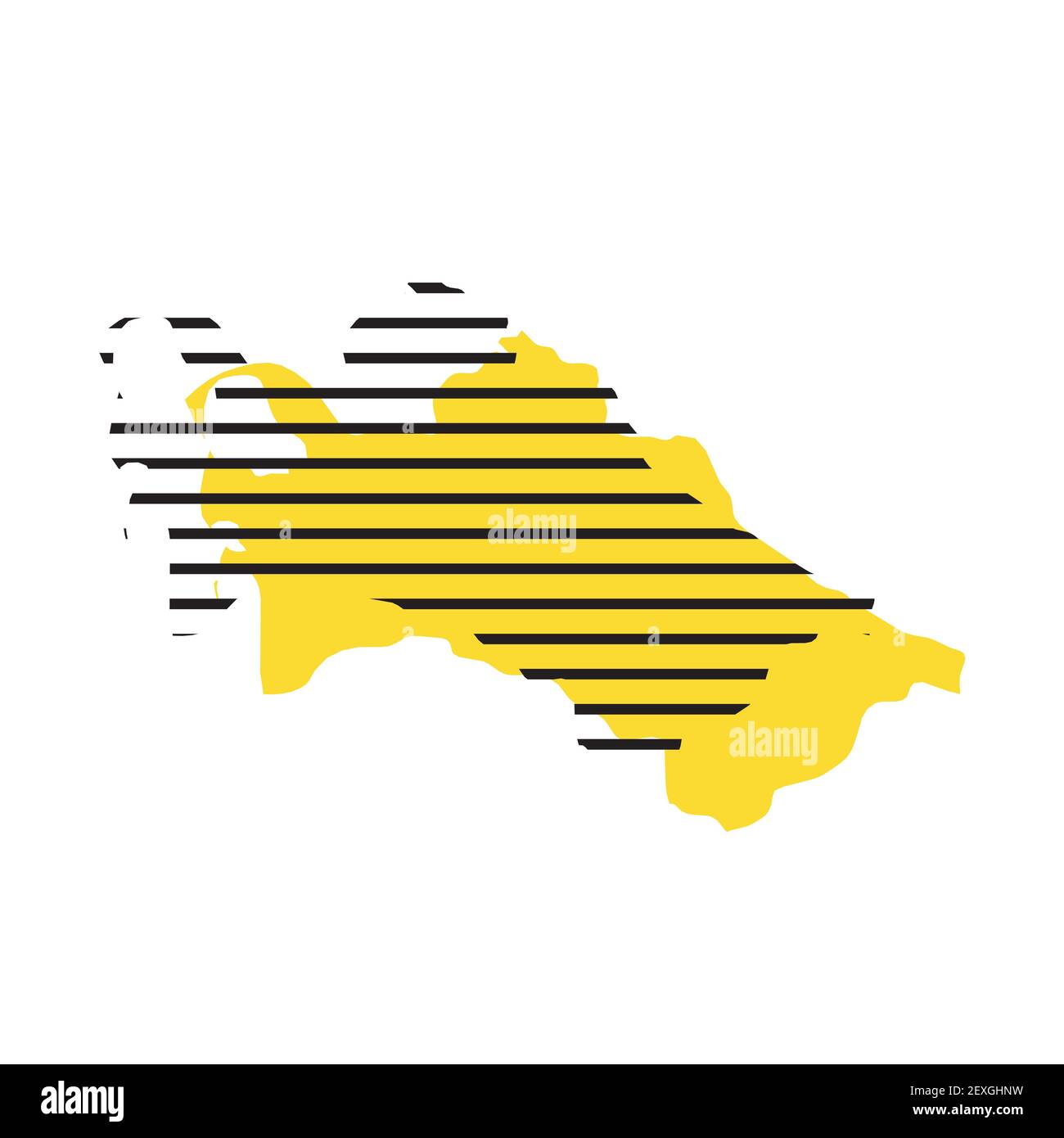 Turkmenistan - Land Silhouette Stock Vektor