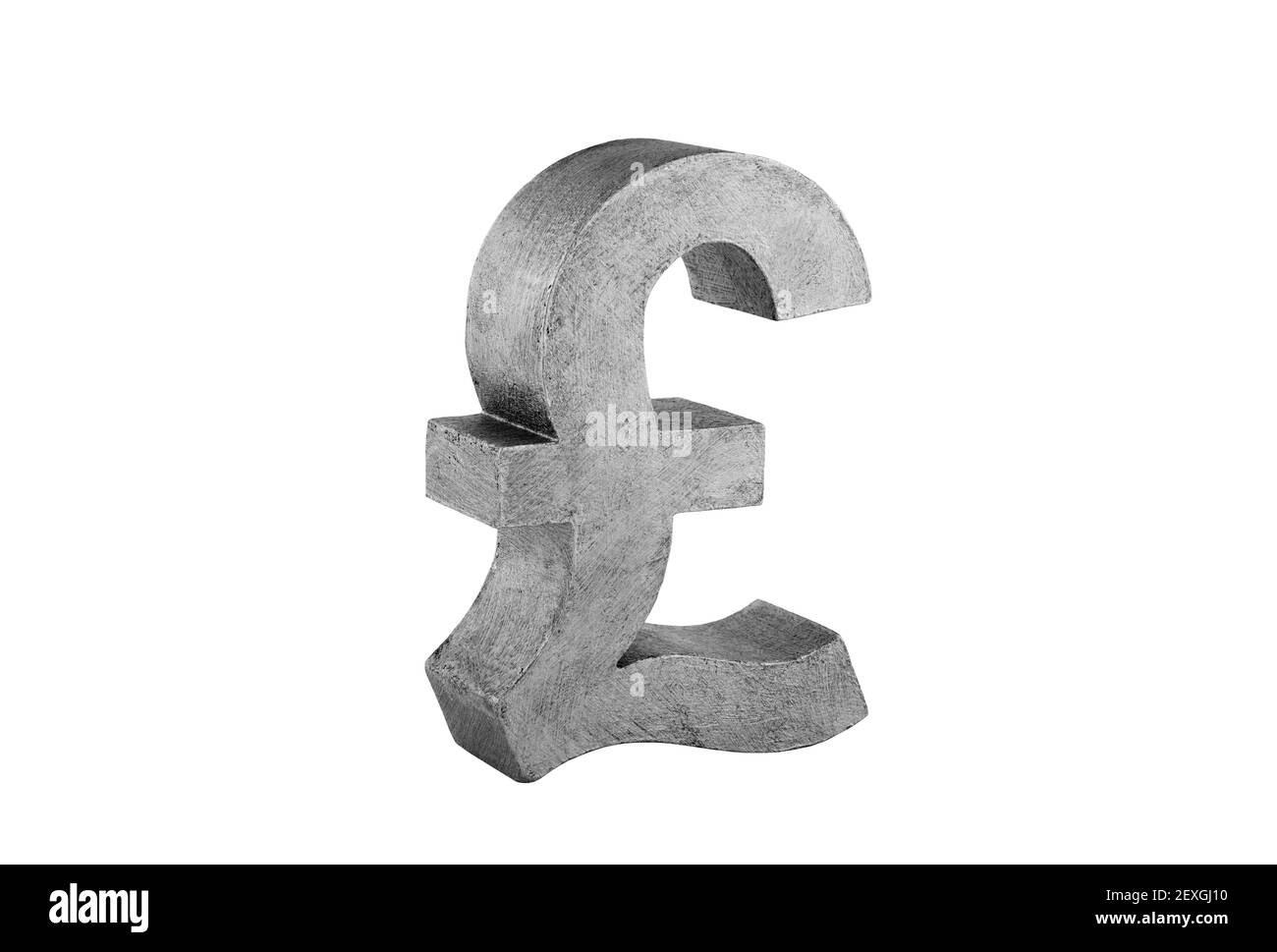 Pound-Symbol auf weißem Hintergrund isoliert Stockfoto