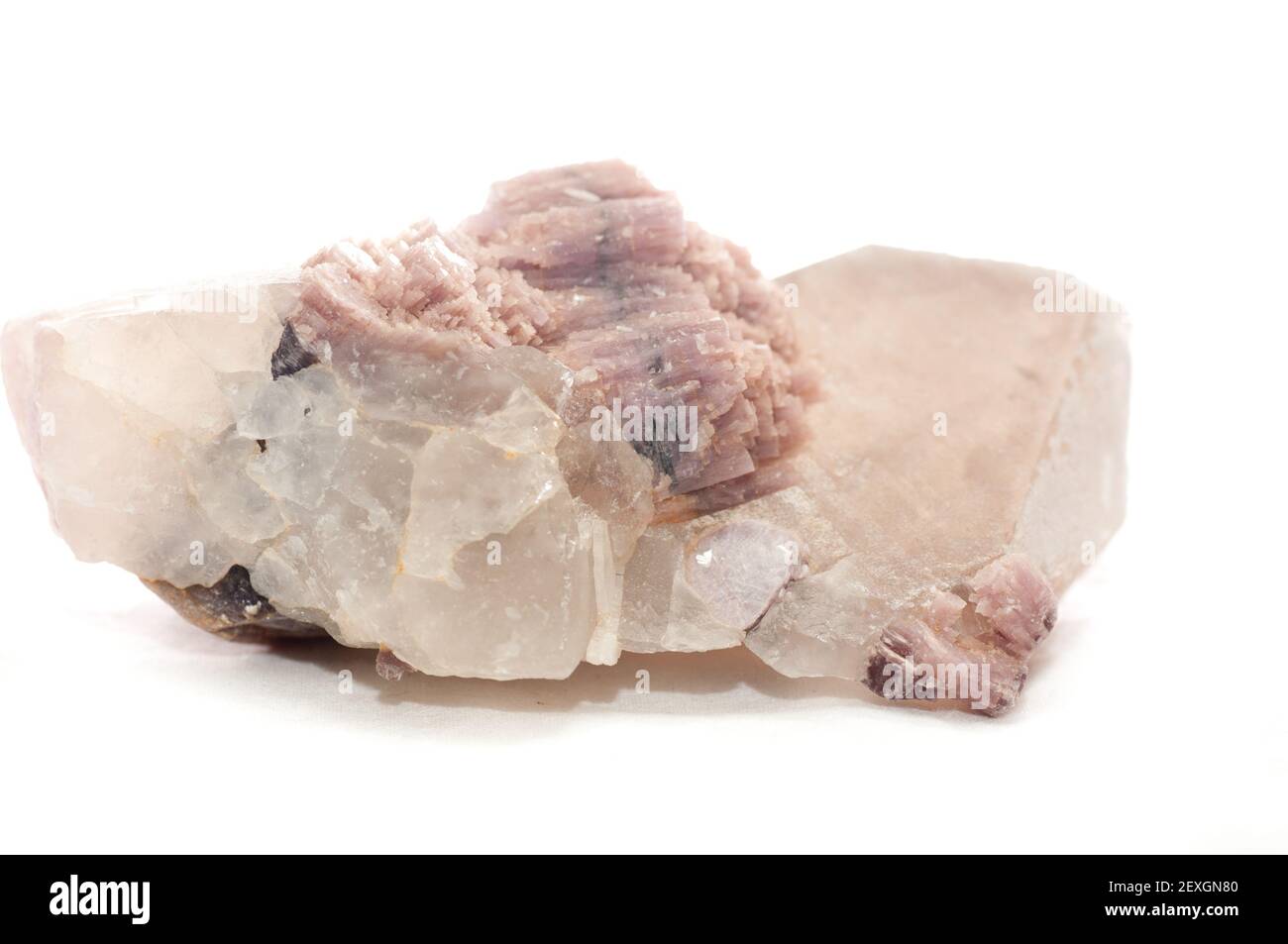 Lepidolite pink Crystal mineral Probe, eine Seltene Erden Mineral Stockfoto