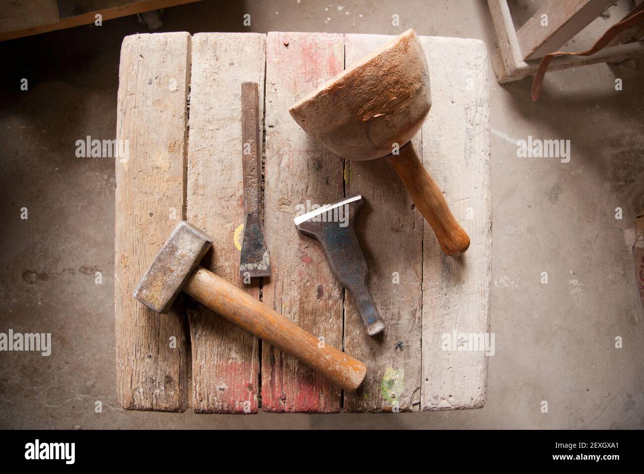 Werkzeugbank Stockfoto