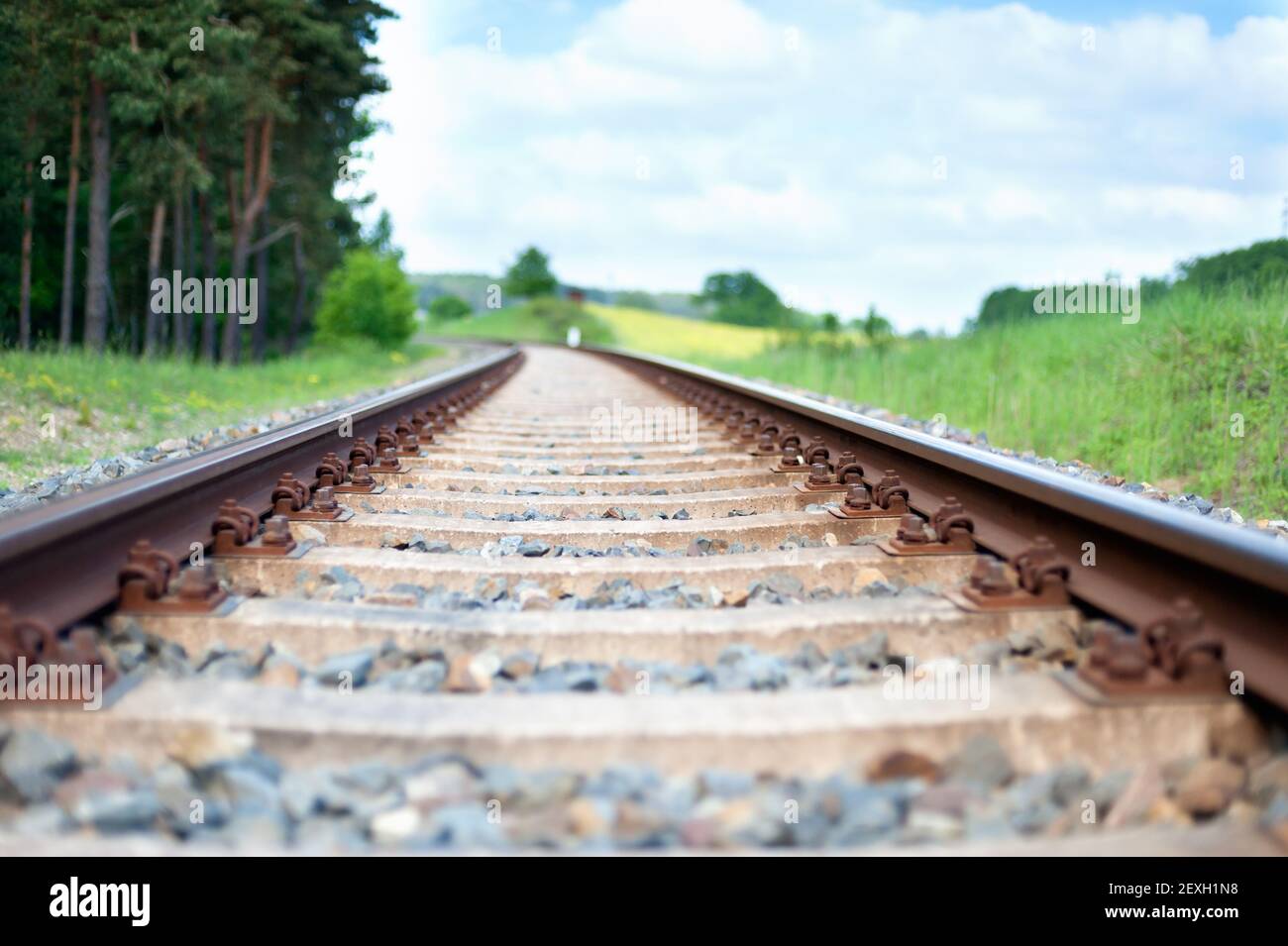 Eisenbahn in Mecklenburg-Vorpommern, Deutschland Stockfoto