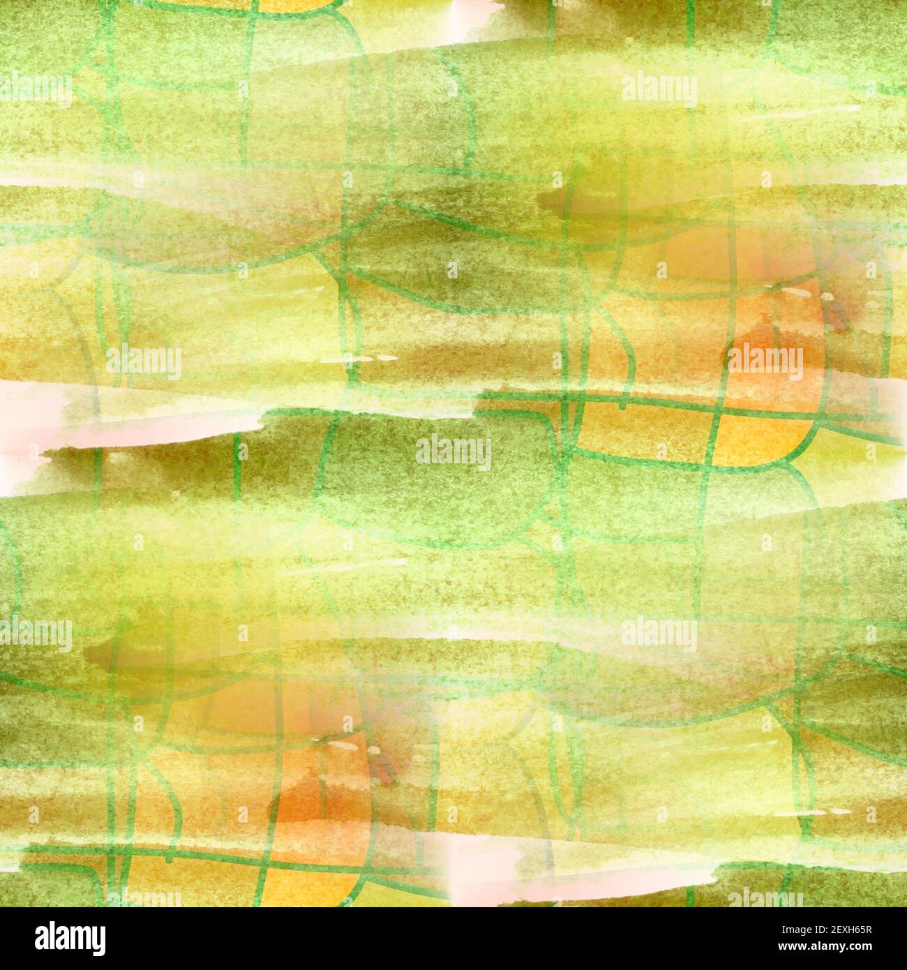 Künstler Strich grüne Farbe Pinsel Farbe Aquarell auf weiß isoliert Stockfoto