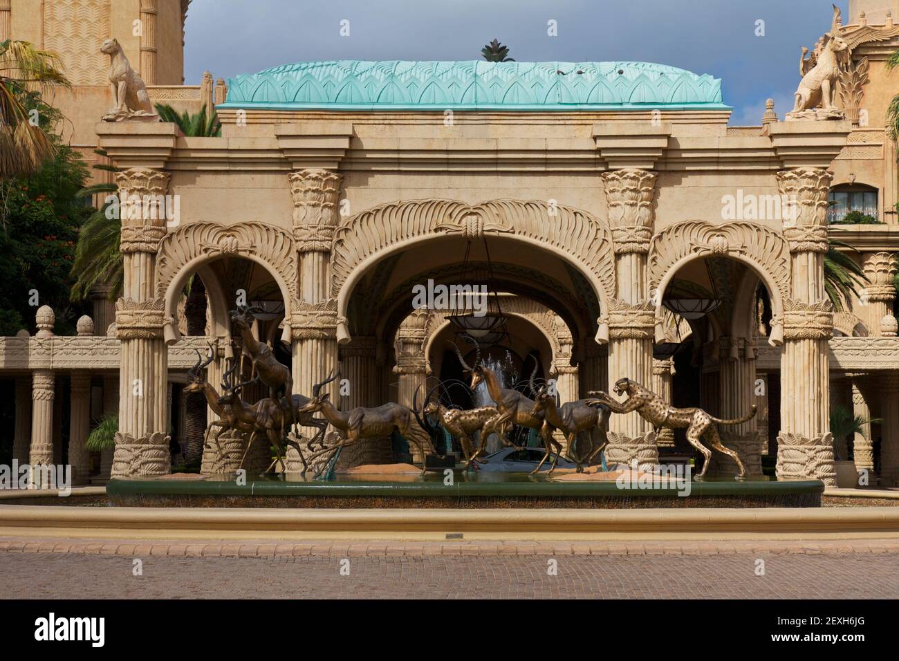 Grand Entance für Lost City oder Sun City Hotel South Afrika Stockfoto