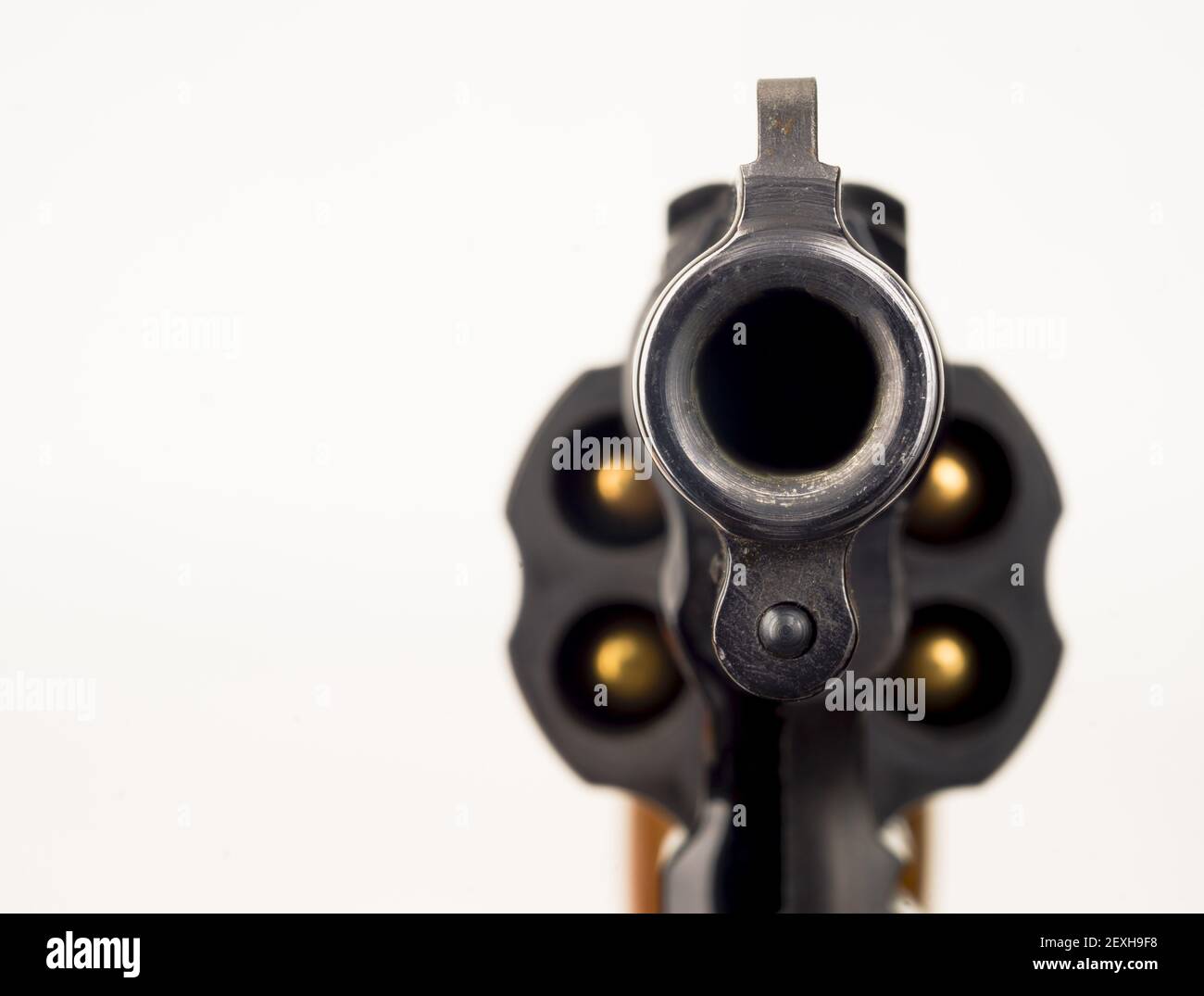 38 snub Nase Revolver Waffe Waffe im Viewer Stockfoto