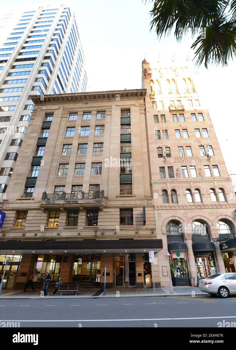 Das Manor Apartment Hotel in Brisbane, Australien. Stockfoto