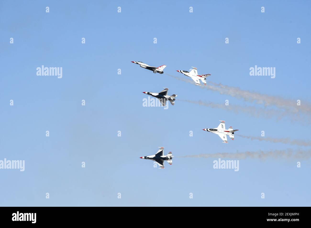 Air Force Thunderbirds F-16s Stockfoto