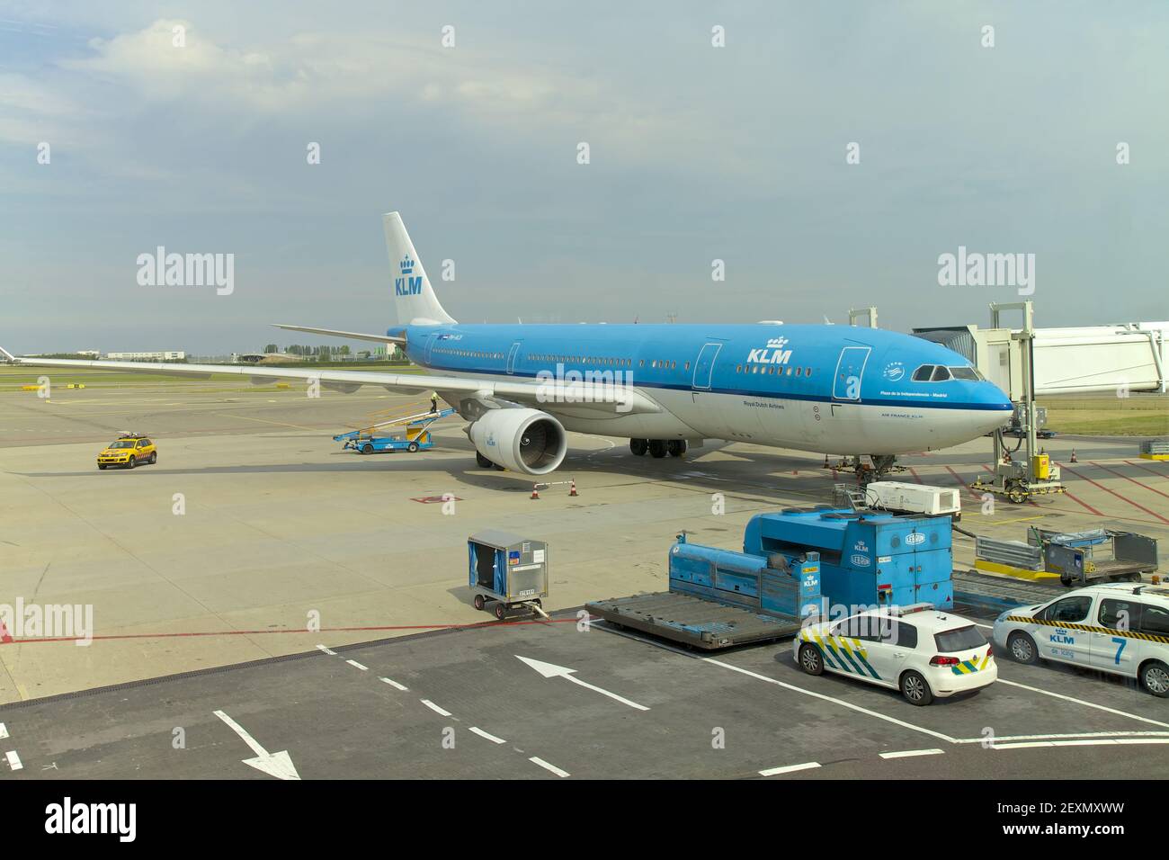 KLM Airline in Niederlande Stockfoto