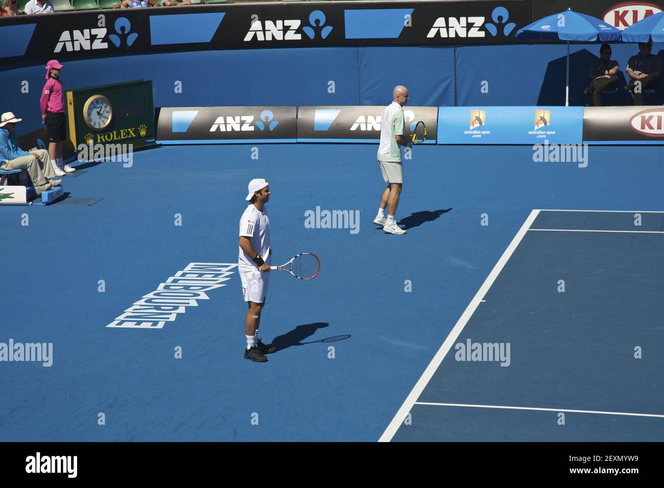 Australian Open Tennis Doubles Stockfoto