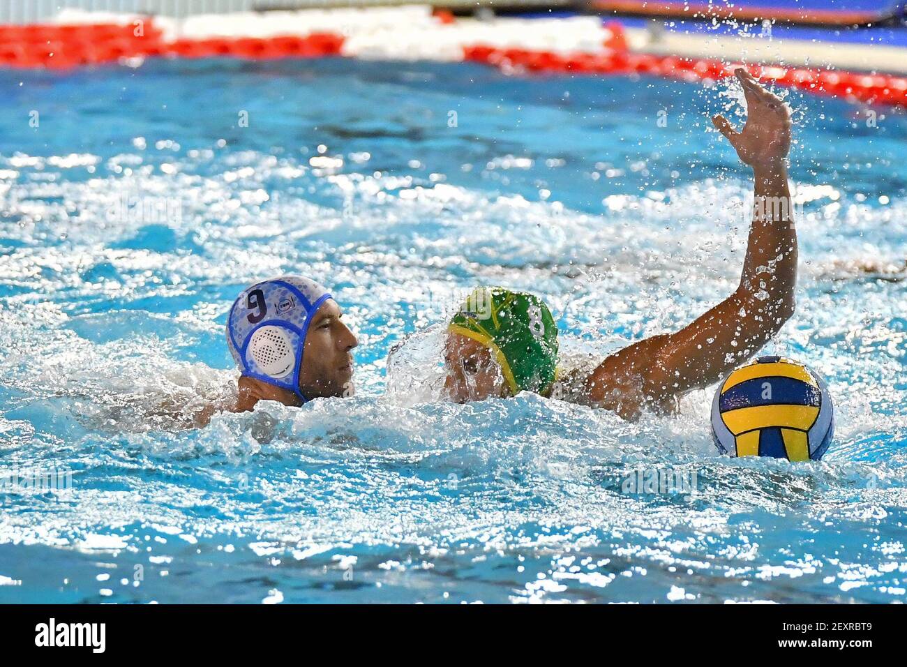 Rom, Italien. März 2021, 04th. LEN Champions League Gruppe A Ostia Roma. LEN Champions League Pro Recco gegen CC Ortigia. (Foto: Carlo Cappuccitti/Pacific Press) Quelle: Pacific Press Media Production Corp./Alamy Live News Stockfoto