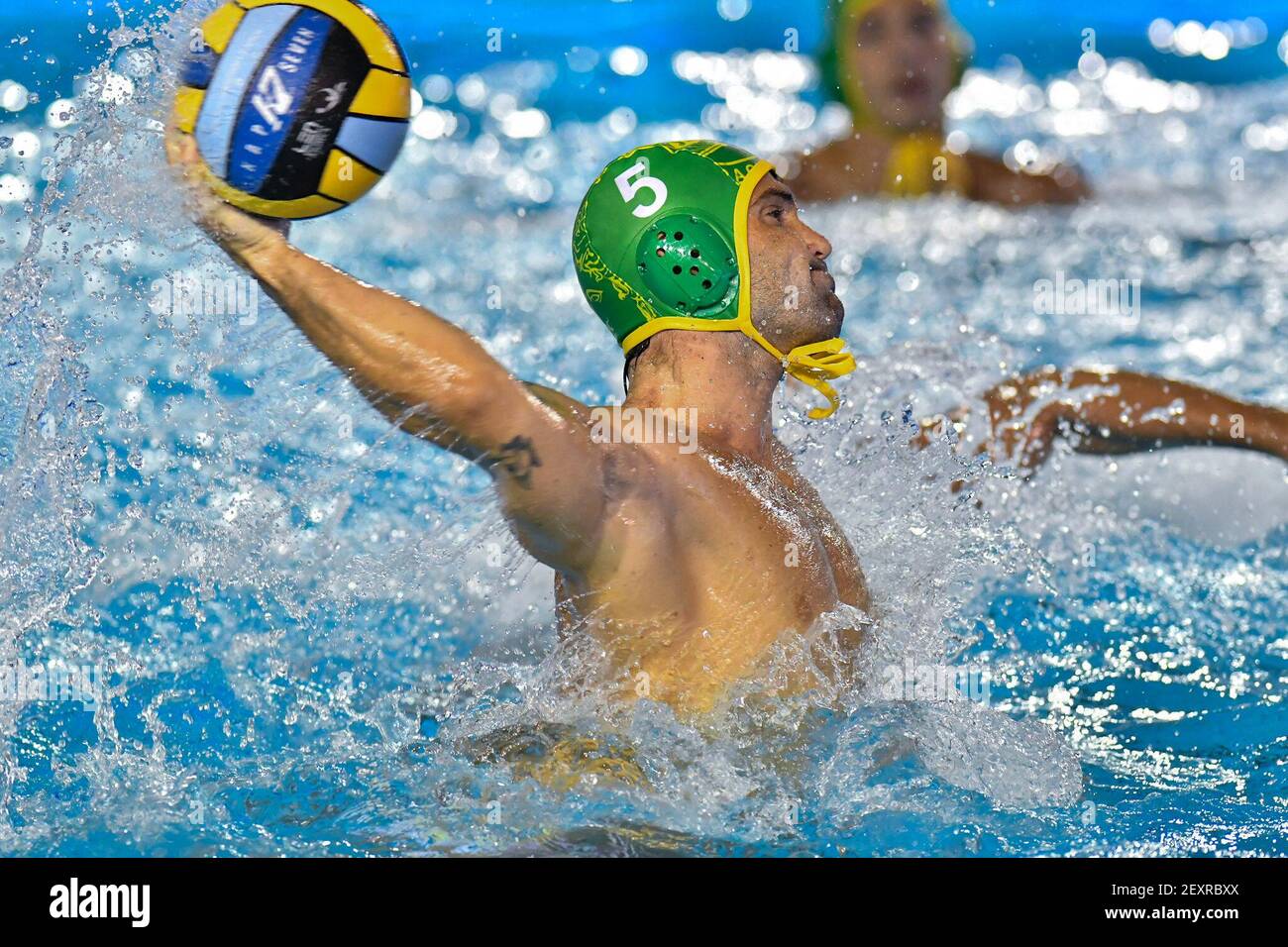 Rom, Italien. März 2021, 04th. LEN Champions League Gruppe A Ostia Roma. LEN Champions League Pro Recco gegen CC Ortigia. (Foto: Carlo Cappuccitti/Pacific Press) Quelle: Pacific Press Media Production Corp./Alamy Live News Stockfoto