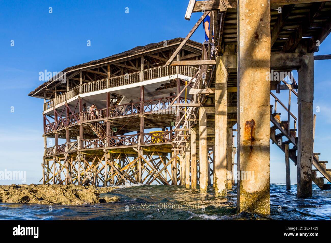 Cloud 9 Cloud9 Tower Surf Spot Siargao Island Die Philippinen Stockfoto