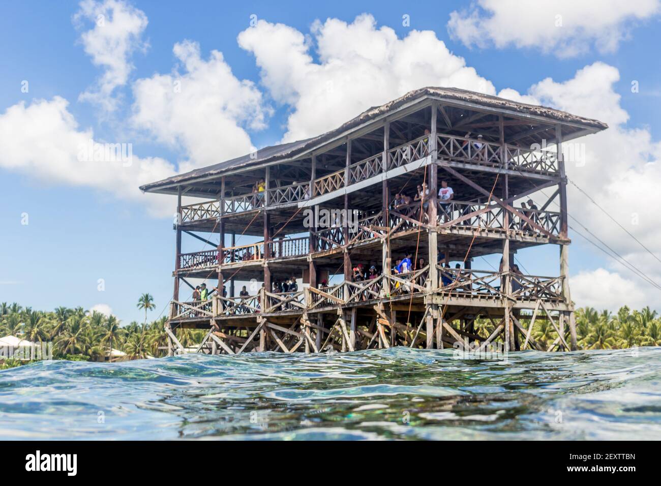 Cloud 9 Cloud9 Tower Surf Spot Siargao Island Die Philippinen Stockfoto