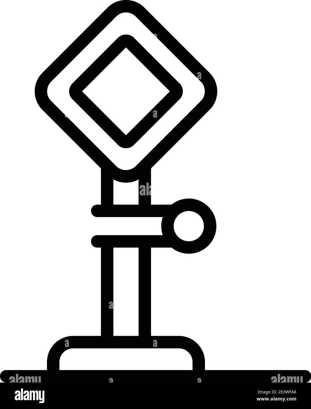 Symbol für Bahnanzeige. Umriss Eisenbahn Indikator Vektor-Symbol für Web-Design isoliert auf weißem Hintergrund Stock Vektor