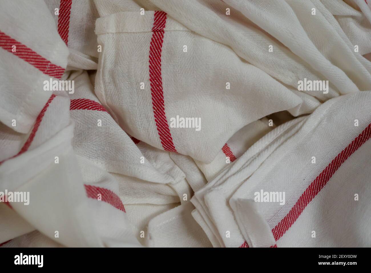 Hintergrund mit Baumwolle Küchentücher Stockfoto