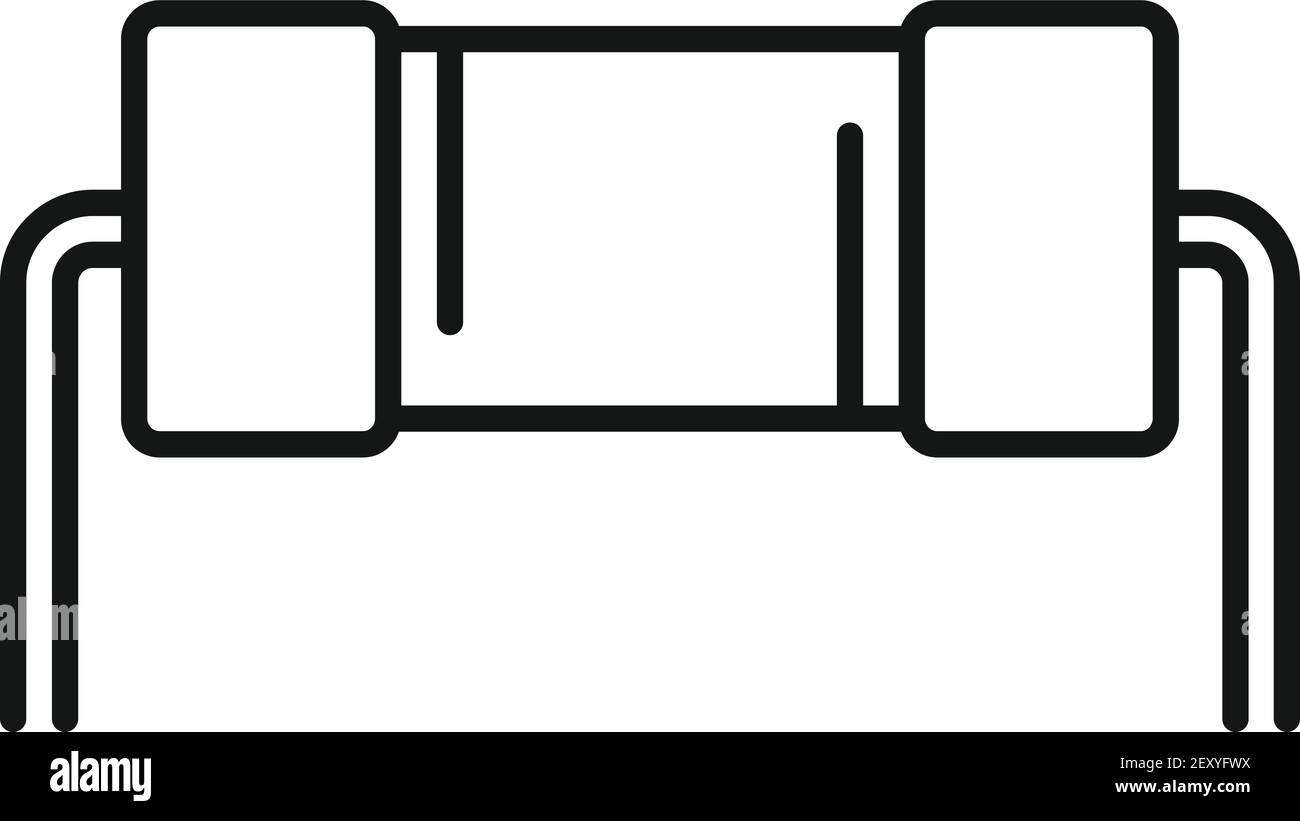 Radiotransistor-Symbol, Gliederungsstil Stock Vektor