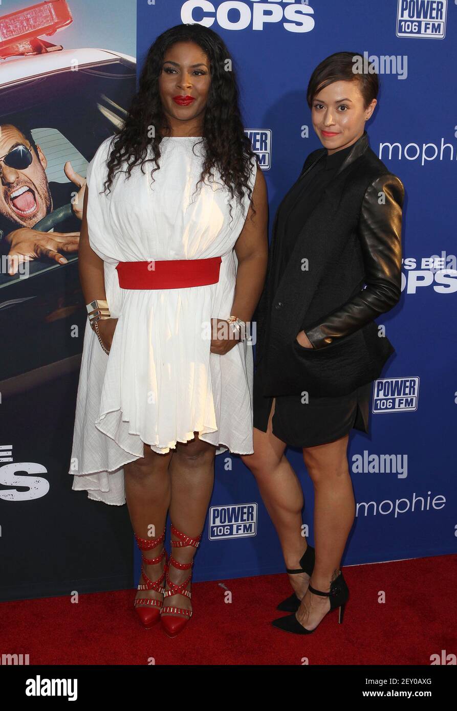 07. August 2014 - Hollywood, Kalifornien - Jwaundace Candece, Briana Venskus. 'Let's Be Cops' Los Angeles Premiere im Cinerama Dome. Foto: F. Sadou/AdMedia/Sipa USA Stockfoto