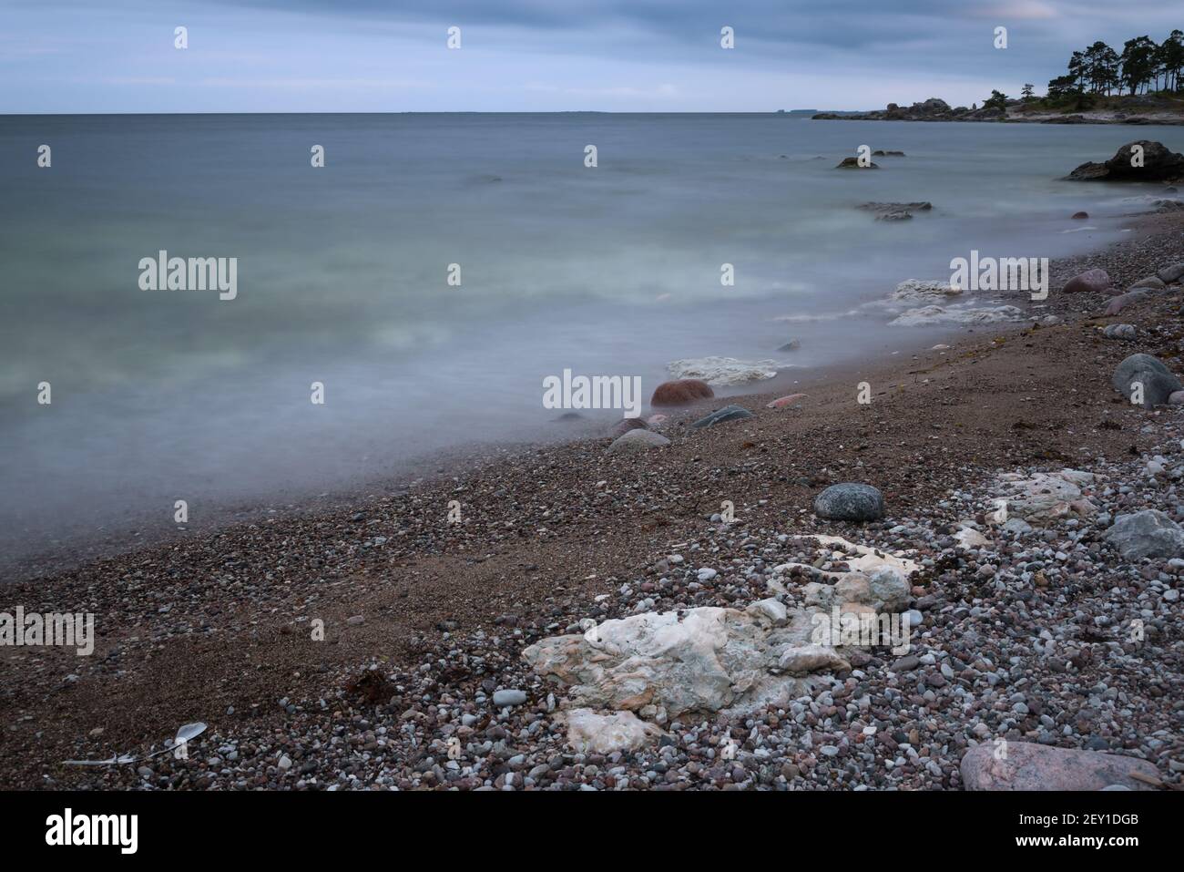 Steiniger Strand Stockfoto
