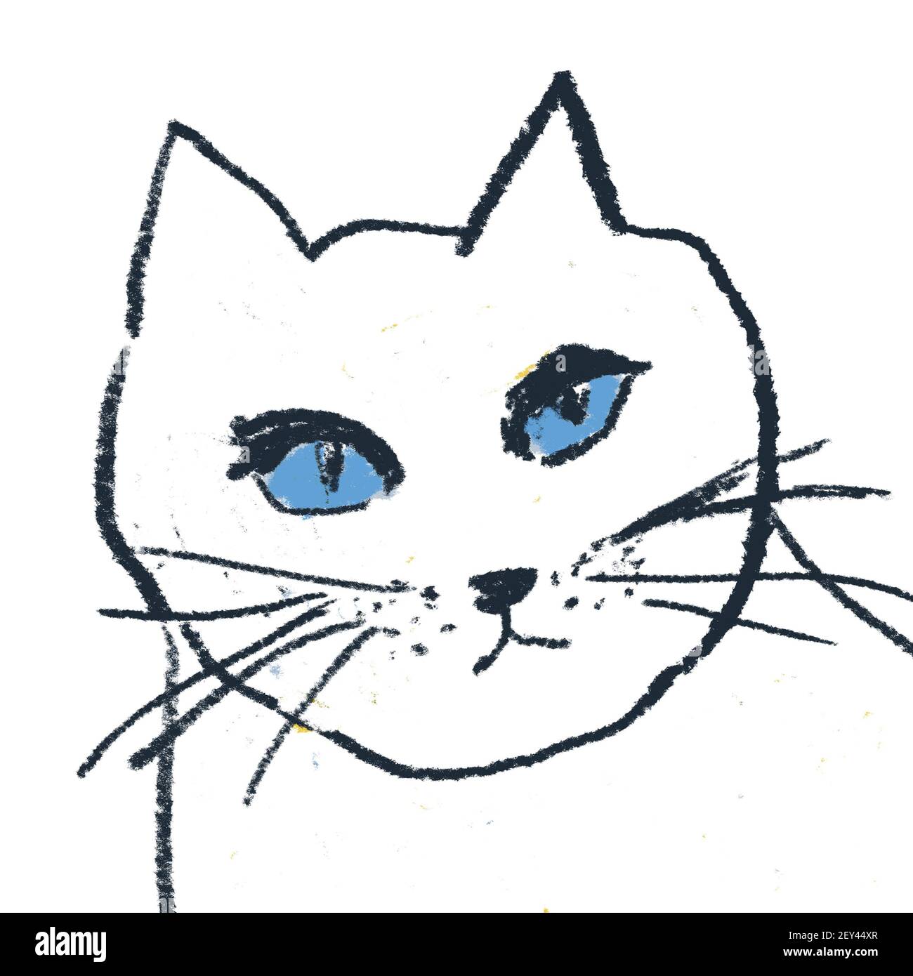 Katze Skizze Zeichnung Kunst Illustration Stockfoto