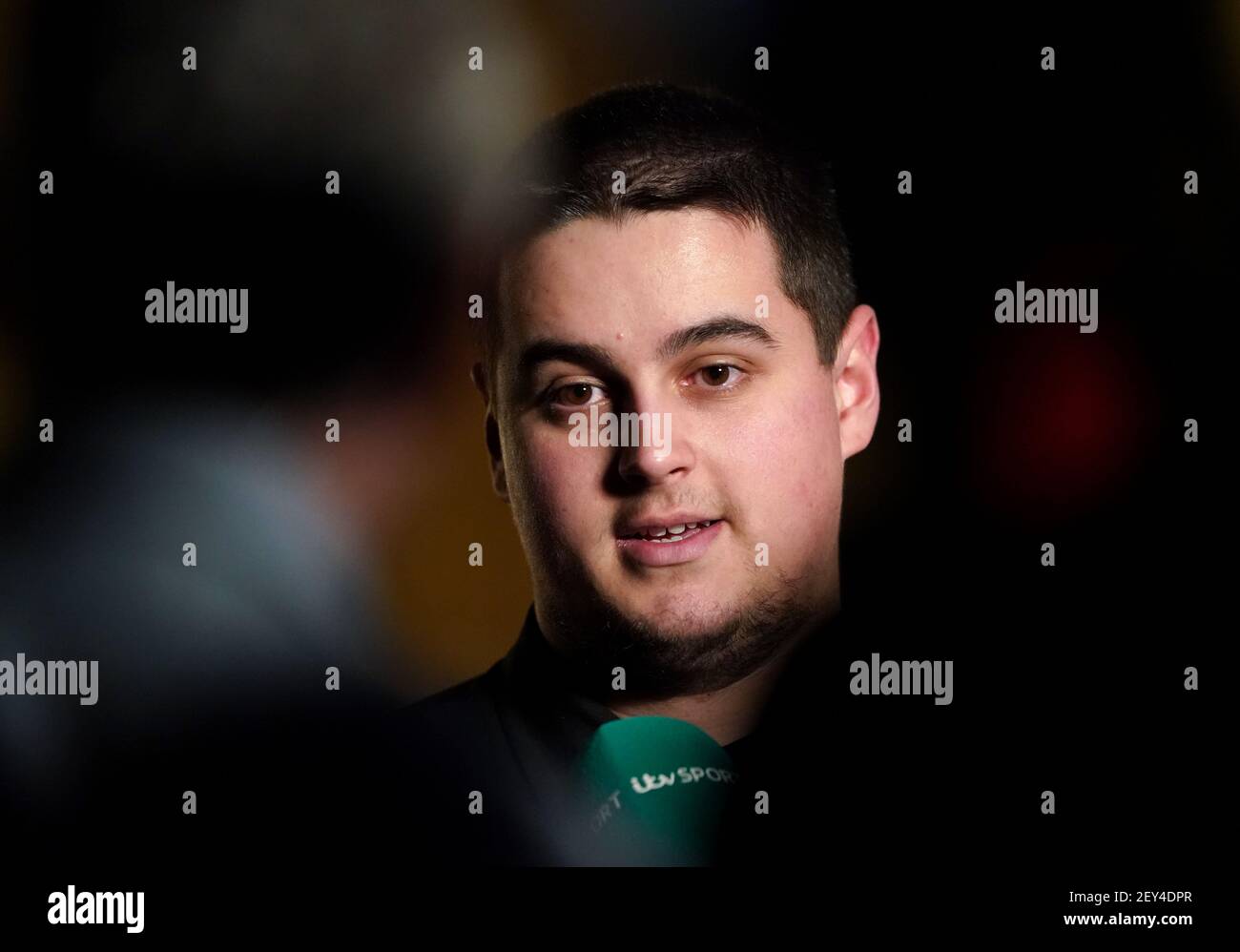 John Brown während des Tages eines der Ladbrokes UK Open 2021 Turnier in der Marshall Arena, Milton Keynes. Bilddatum: Freitag, 5. März 2021. Stockfoto