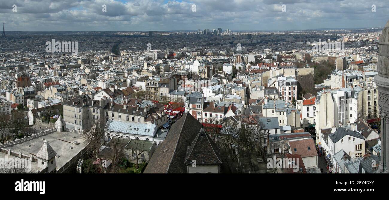 Around France - Panoramablick auf Paris Stockfoto