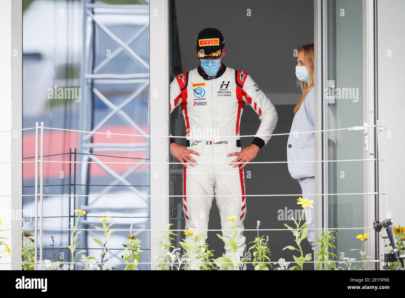 25 Ghiotto Luca (ita), Hitech Grand Prix, Dallara F2 2018, Portrait Podium während des 3rd. Rennens der FIA Formel 2 Meisterschaft 17 vom 19. Bis 2020. Juli 2020 auf dem Hungaroring, in Budapest, Ungarn - Foto Antonin Vincent / DPPI Stockfoto